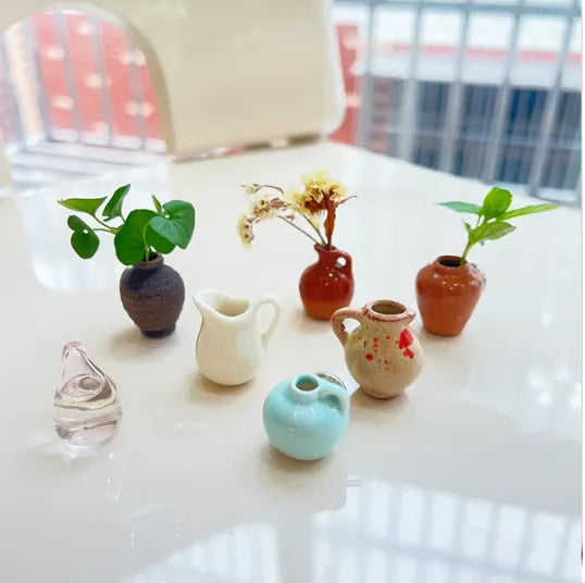 8-Pcs Mini Vase Fridge Magnets
