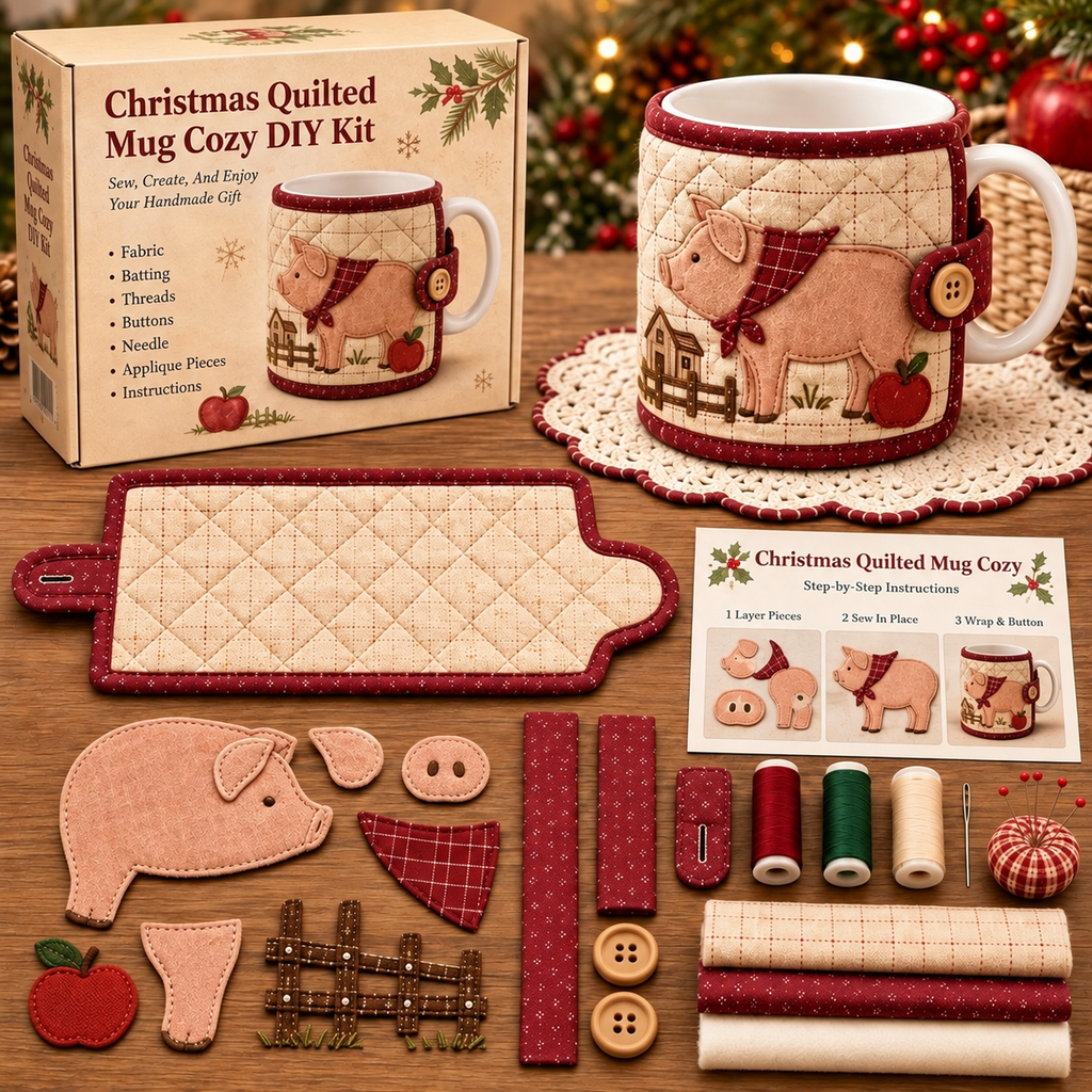 🎄 DIY Christmas Mug Cozy Sewing & Craft Kit