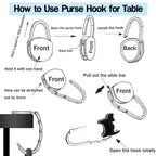 Butterfly Foldable Handbag Hook – Stylish, Portable & Non-Slip Bag Hanger