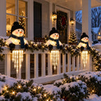 🎄56% OFF|⛄ Snowman Icicle Christmas Porch Light – Cozy Holiday Glow