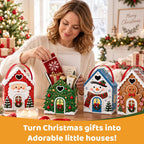 🎁Christmas Cottage Gift Box – 5 Festive Designs for Candy & Small Gifts