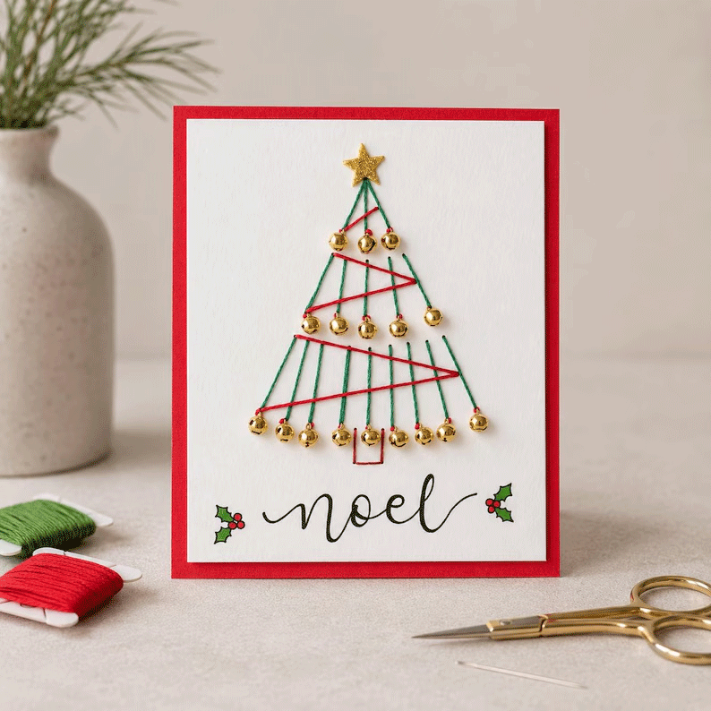 🎄 57% OFF | Christmas Thread Art Card Kit – Create Beautiful Handmade Holiday Cards ✨
