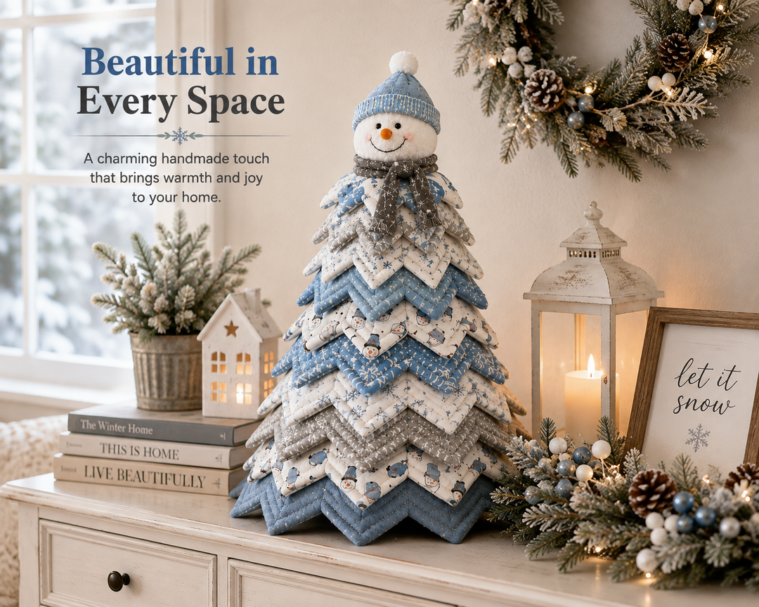 Frosty Snowman DIY Quilted Santa Christmas Tree Kit