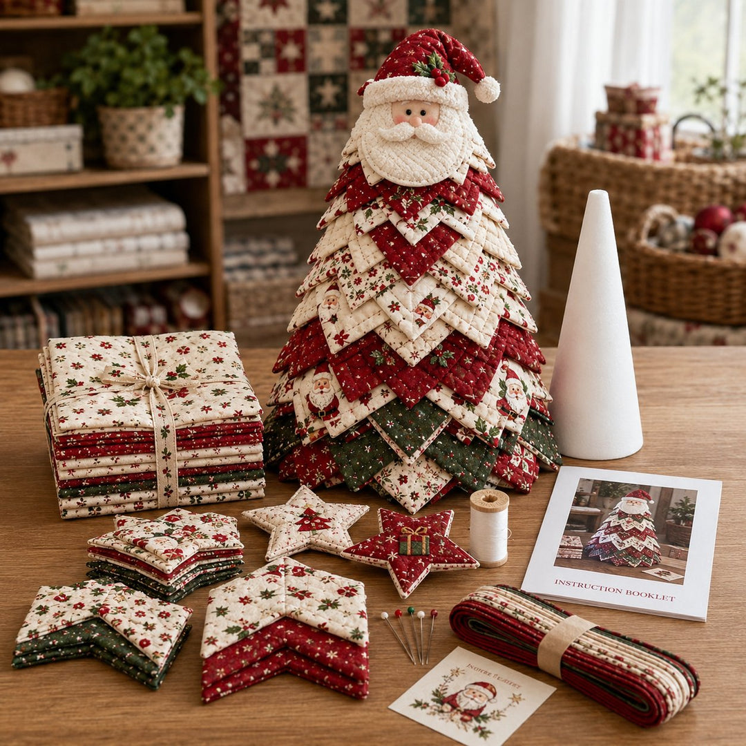 🔥Last Day 49% OFF ✨DIY Quilted Santa Christmas Tree Kit