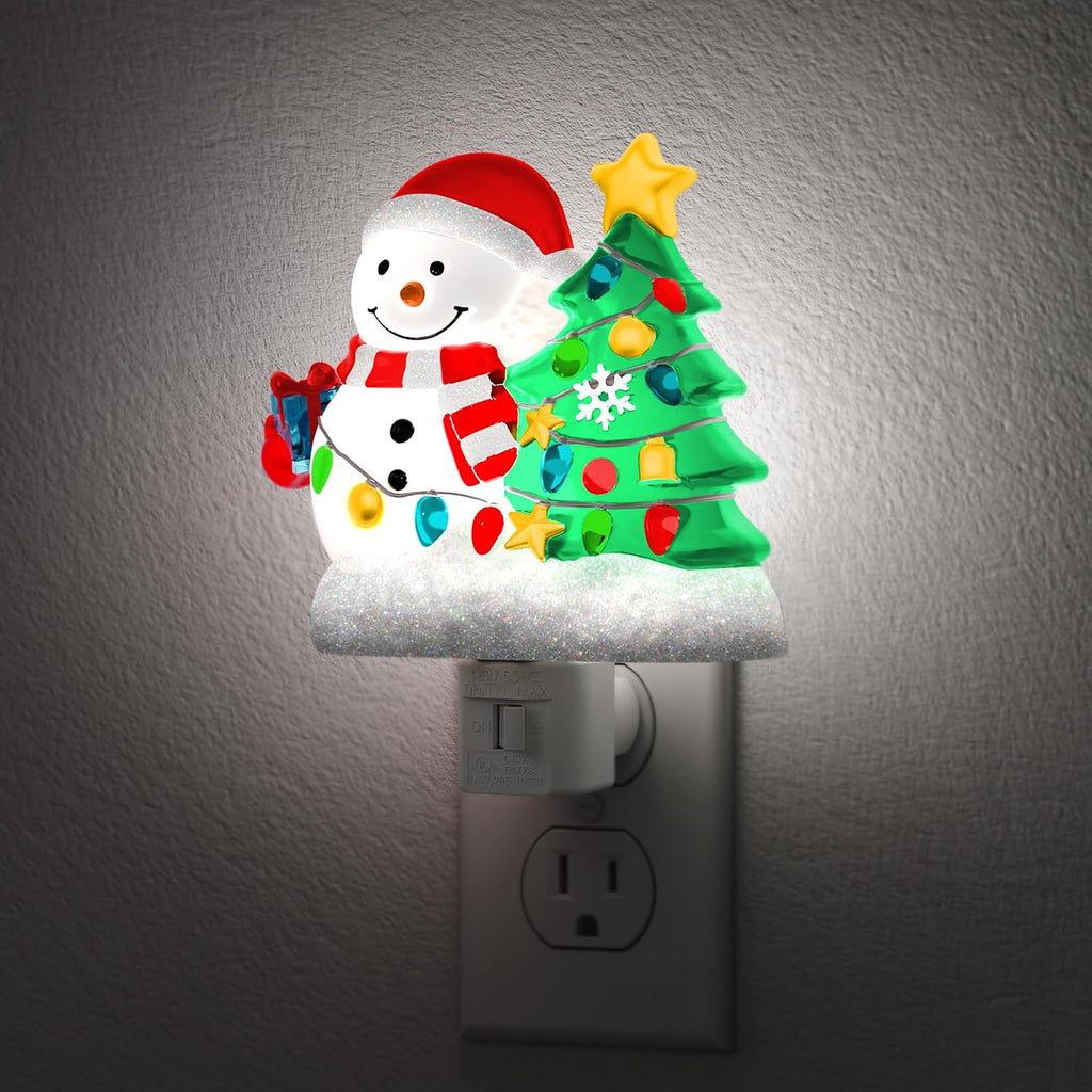 Snowman Christmas Tree Night Light Night Lights Plug into Wall