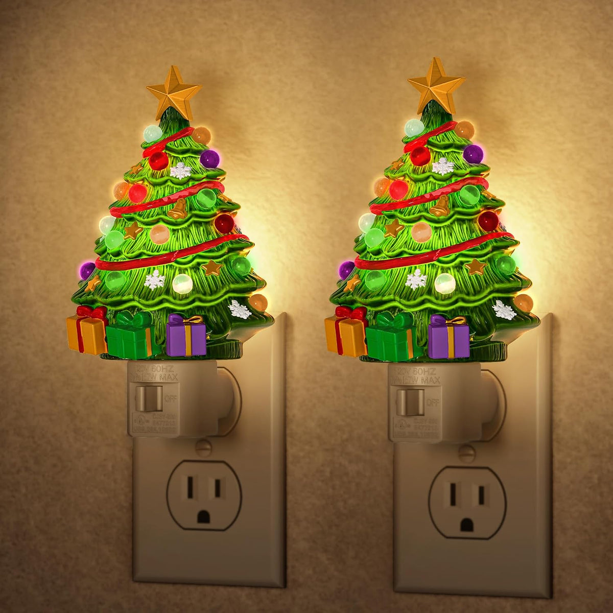Snowman Christmas Tree Night Light Night Lights Plug into Wall