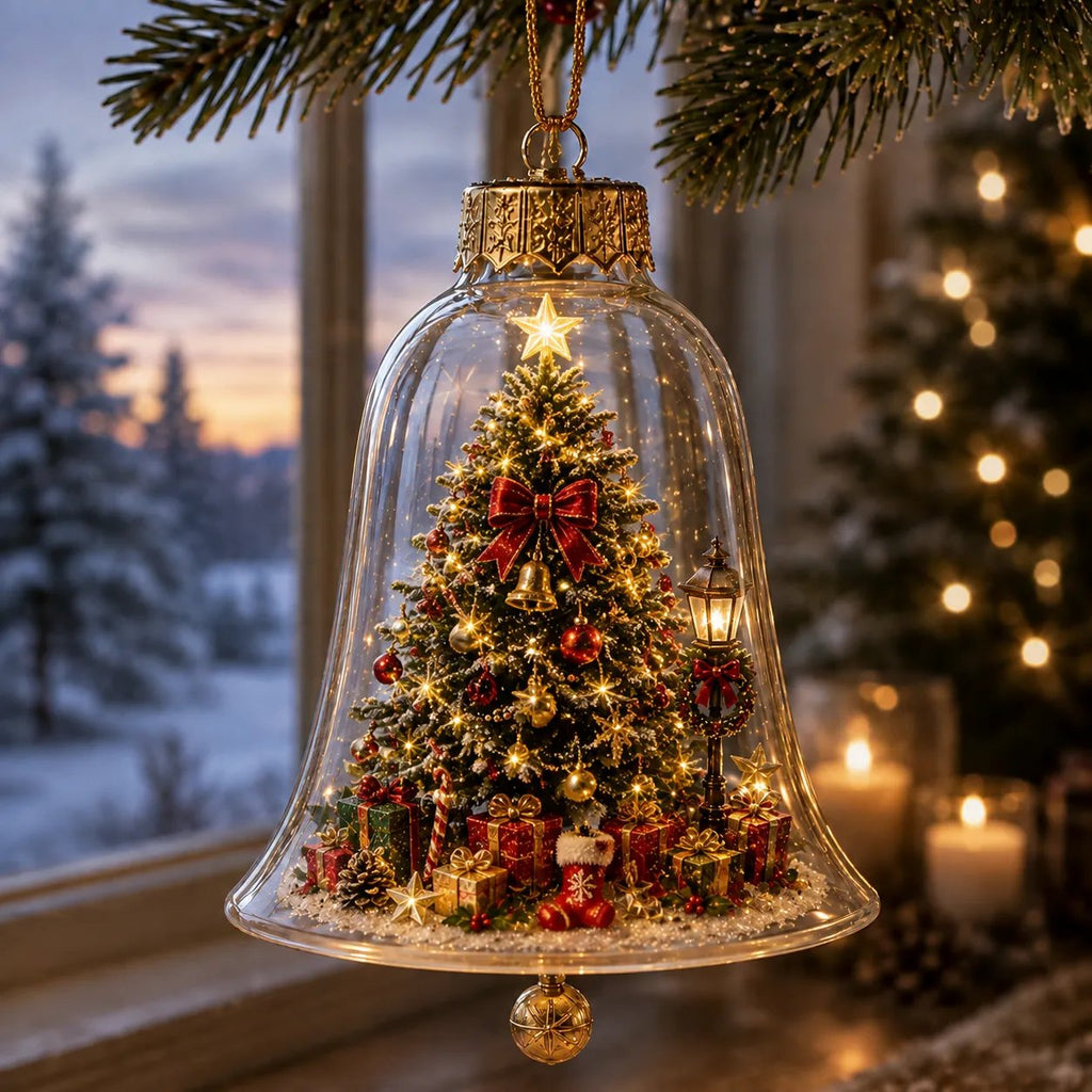 ✨Christmas Discout: Only £9.99!!!🎄 Glowing Christmas Story Ornament – Light-Up Mini Holiday Scene