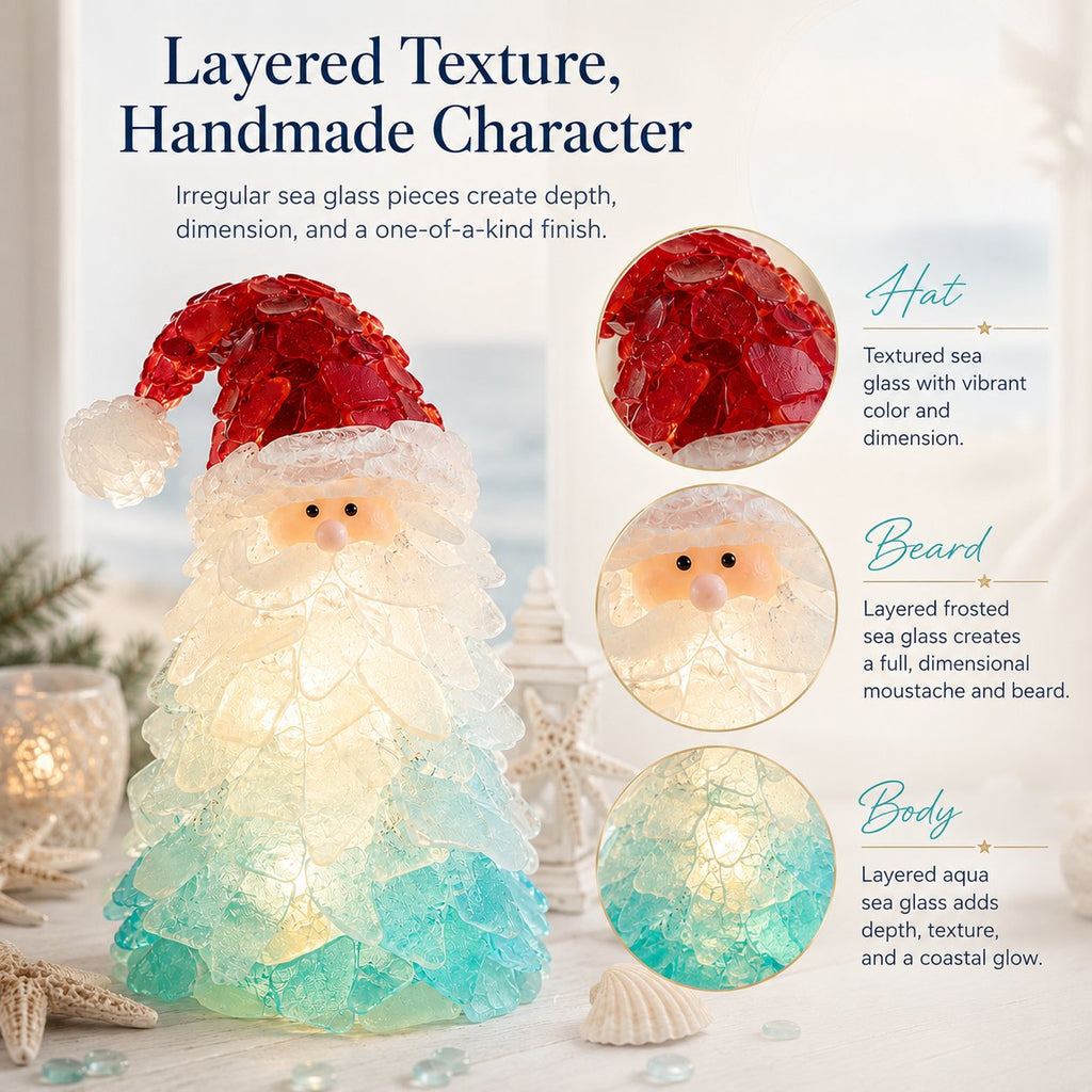 🔥66% OFF – DIY Lighted Sea Glass Christmas Decor Kit – Beginner-Friendly Holiday Craft