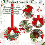 💥 56% OFF! 🎄Mini Christmas Wreaths✨Maximum Holiday Magic, Instant Festive Charm & Versatile Decor! 🎀