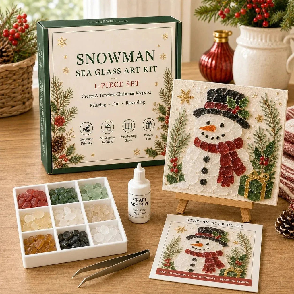 🔥 63% OFF | Only £11.99 🎄Christmas Sea Glass Art DIY Kit – Create Your Own Festive Keepsake