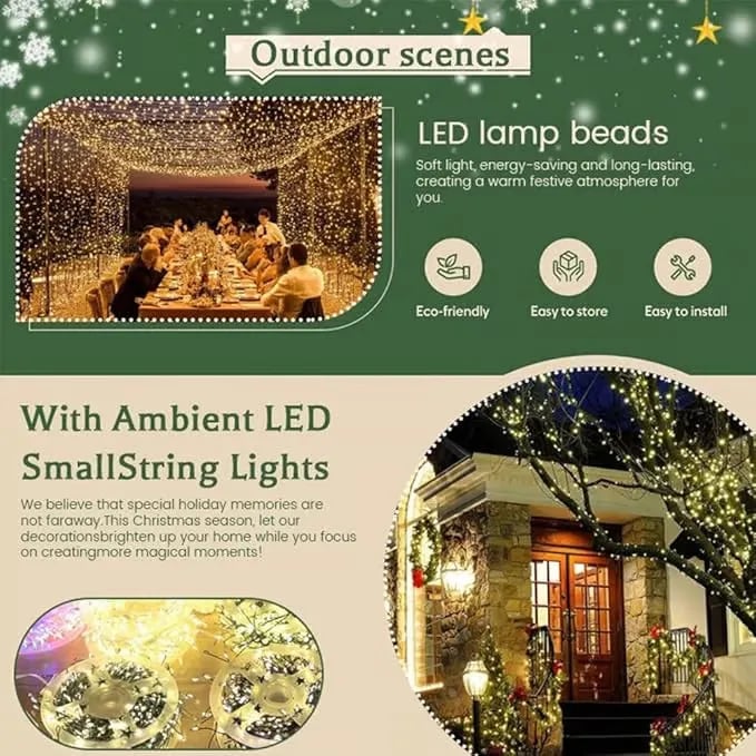 ✨ Only £9.99 | Save 60% – LED Firecracker Fairy Lights 🎄 Dense Sparkle for Christmas & Holiday Decor