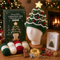 ⏳ Last Day 49% OFF – 🎄Beginner-Friendly Light-Up Christmas Tree Crochet Hat DIY Kit 💕