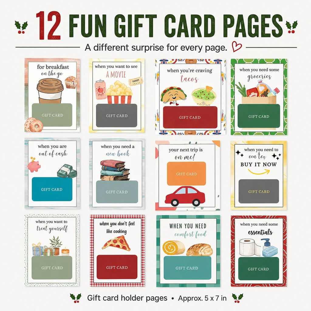 🔥 Only £7.99 |Christmas Gift Card Book 🎄 More Than a Card, A Memory to Keep