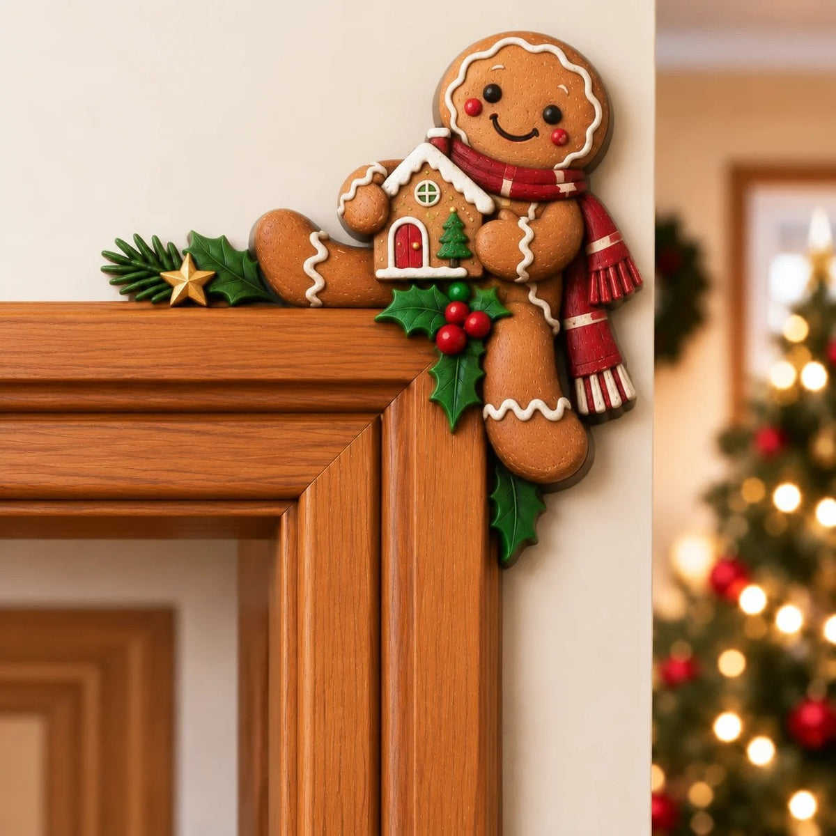 🎅✨Christmas Peekaboo Door Frame Corner Decor – 3D Holiday Character Decoration