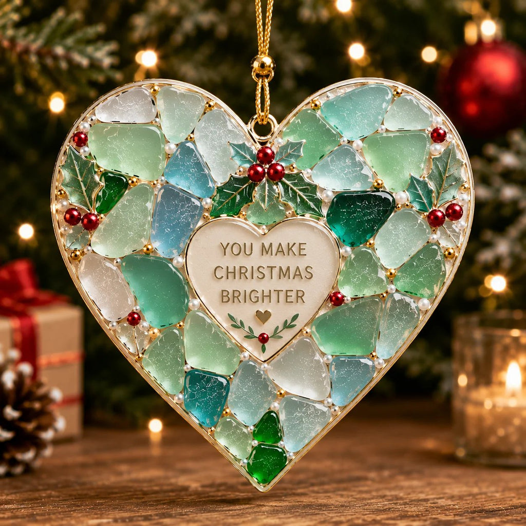 Special Offer 🎄 Save 63% | Sea‐Glass Christmas Hanging Ornaments, Xmas Tree Decor & Gift