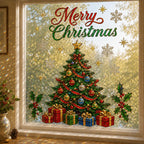 🎄 Christmas Window Decoration – Large Festive Window Art for Holiday Home Decor