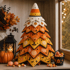 DIY Halloween Cat Quilted Fabric Tree Kit