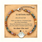 ✝️ Mustard Seed Faith Bracelet – Matthew 17:20 Inspirational Christian Bracelet