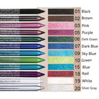 🔥 Limited Edition 49% OFF🌈14-Pack Eyeliner Pencil Waterproof Colored Paste Liners with Metallic & Shimmer Finishes Smudge-Proof