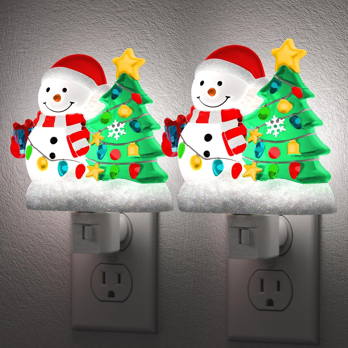 Snowman Christmas Tree Night Light Night Lights Plug into Wall