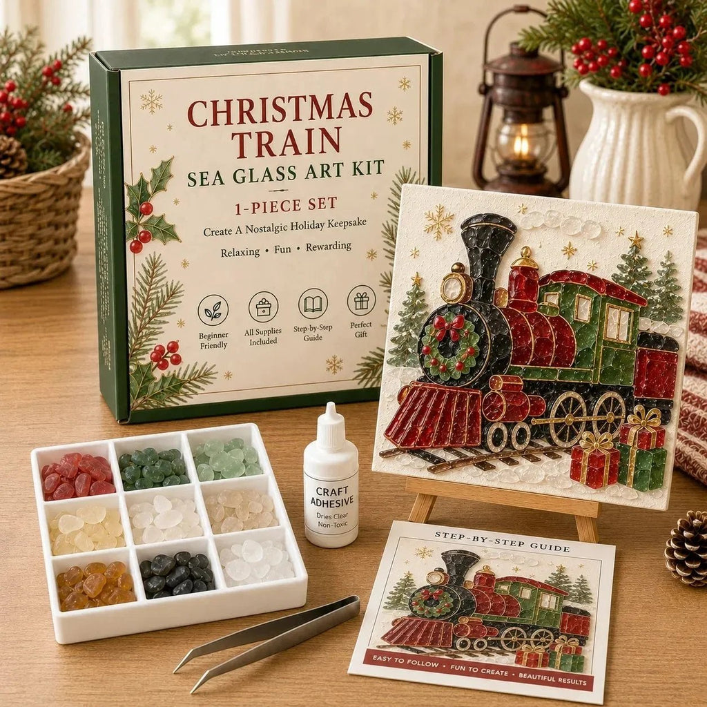 🔥 63% OFF | Only £11.99 🎄Christmas Sea Glass Art DIY Kit – Create Your Own Festive Keepsake