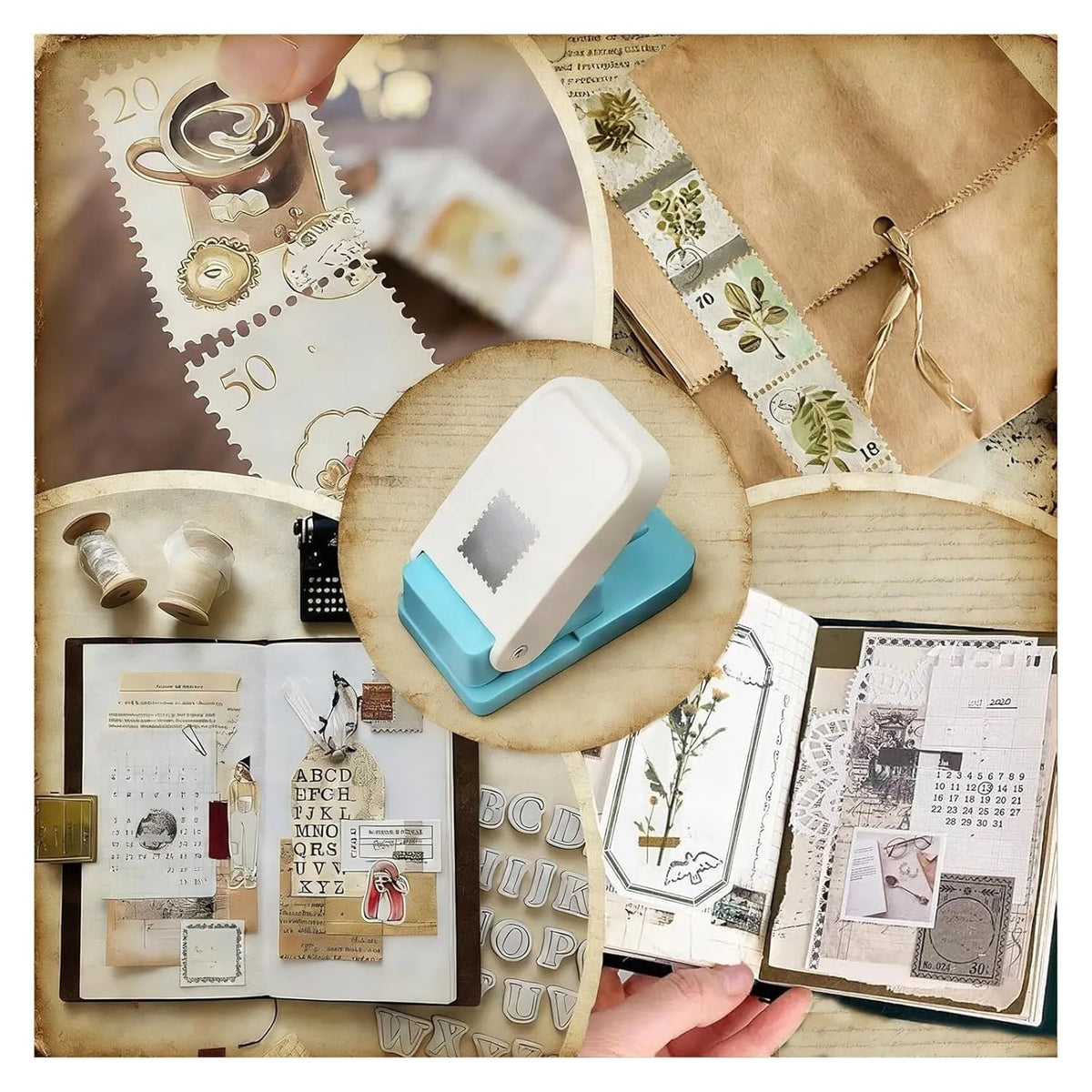 📮Create-Your-Own Vintage Stamp Paper Punch✂️