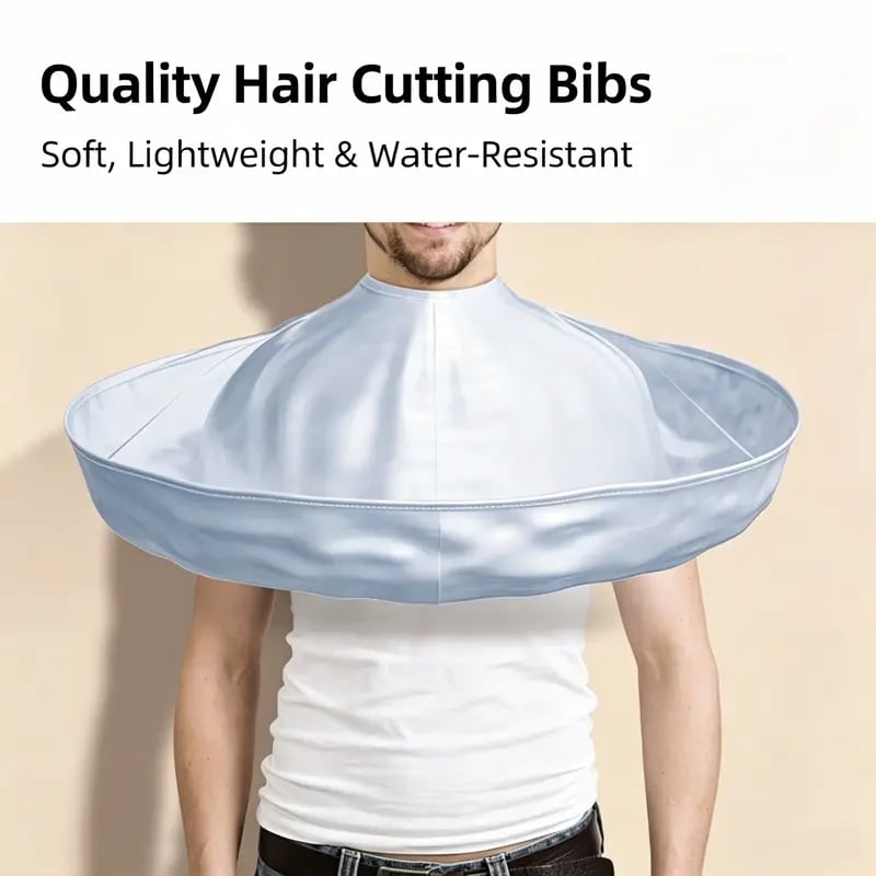 Portable Waterproof Hair Cutting Cape, Hair Catcher Bib, Reusable Barber Apron For Household & Salon Hair‐Cutting