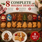 💥ONLY £7.99!!!🎁 BUY 1 GET 1 FREE | Christmas Baking Moulds – 8 Festive Designs 🎄