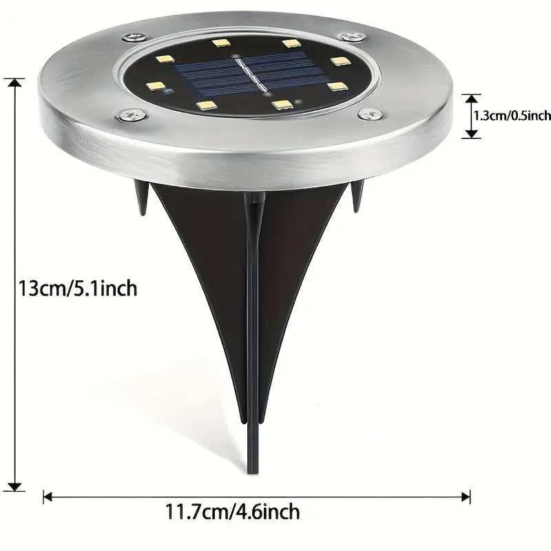 Yunsune Solar Ground Lights Outdoor – Waterproof Solar Garden Lights for Pathway, Lawn, Yard & Driveway, Cold White