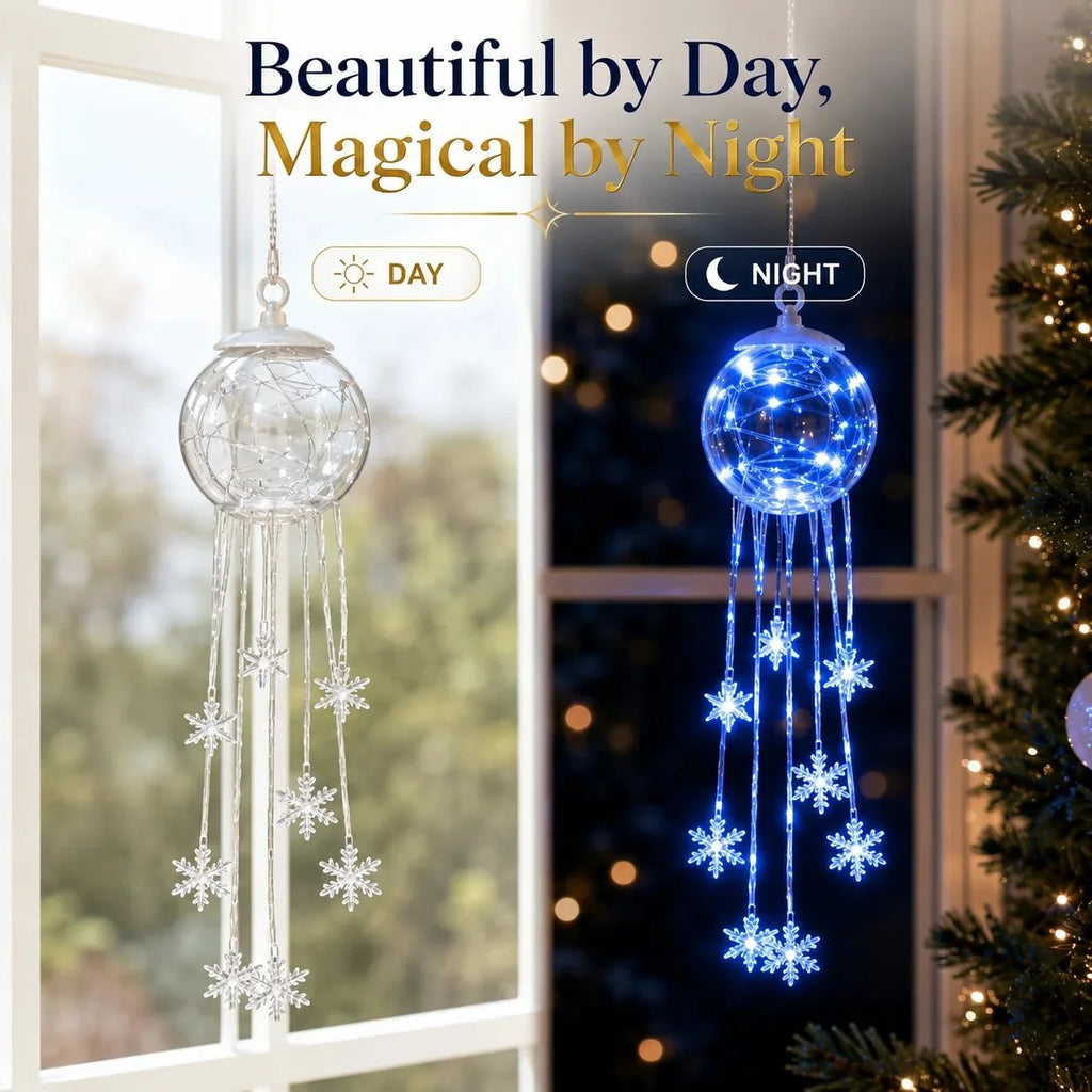 ❄️ Glowing Snowflake Cascade – Magical LED Christmas Hanging Decor
