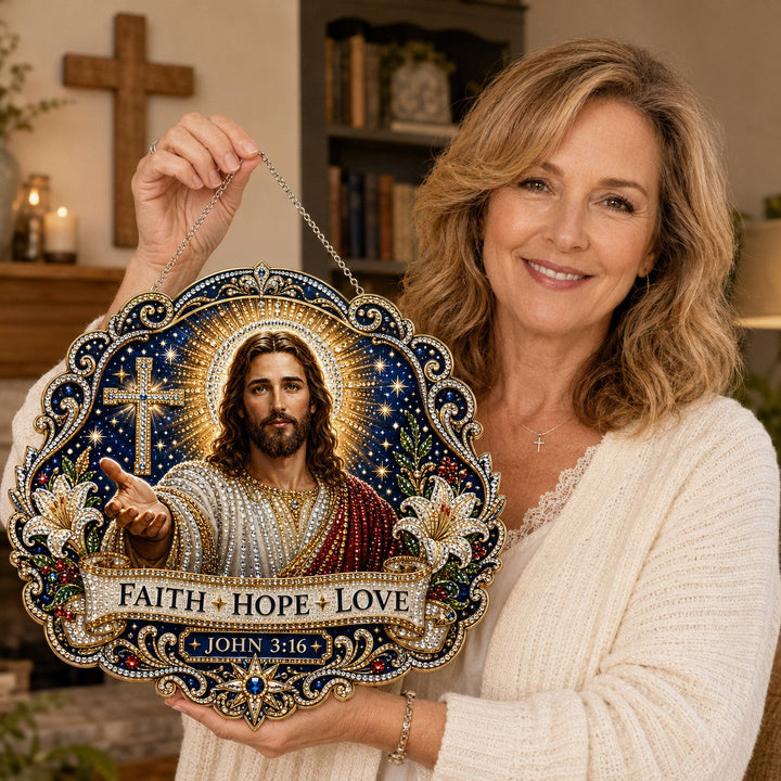 ✝️✨Jesus Diamond Art Hanging Ornament Kit