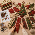 Holly Reindeer Delight - Oversized Christmas Character Quilted Door Hanger Sewing Kit