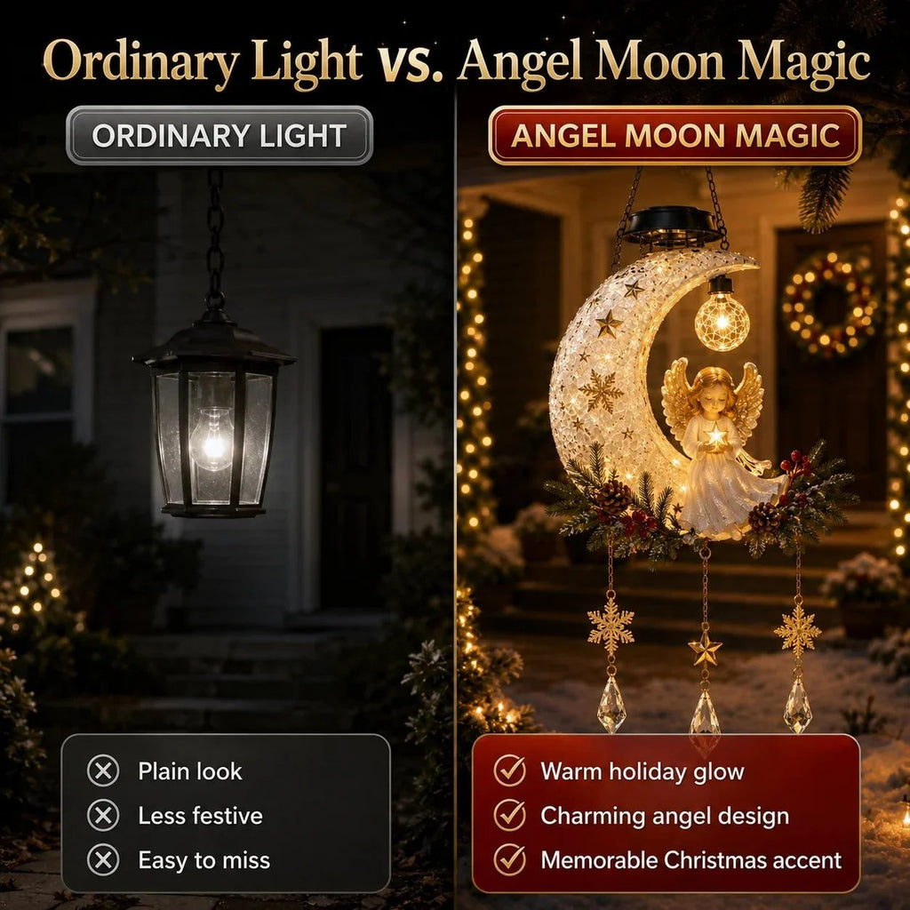 ✨ 45% OFF | Christmas Angel Moon Light – Magical Holiday Glow