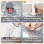 🎁 Cordless Travel Vacuum Storage Compression Bag Set