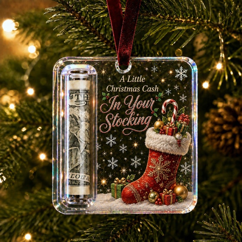 🔥 Only £6.99 | Christmas Cash Gift Ornament – Buy 2 for Just £9.99