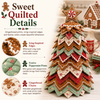 Gingerbread Stripe DIY Quilted Santa Christmas Tree Kit