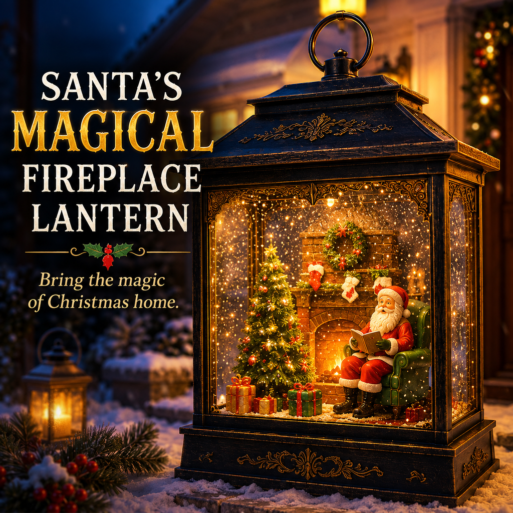 🔥Hot Sale 40% OFF🔥Santa’s Magical Fireplace Lantern ✨🎅