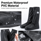 Waterproof Reusable Shoe Covers, Non‑Slip Rain Overshoes for Outdoor