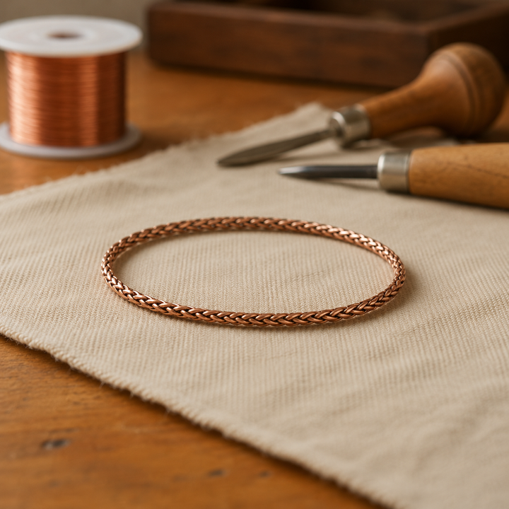 Braid Copper Anklet