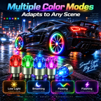 🔥Smart RGB Wheel Lights – Motion-Activated Night Glow for Cars, Motorcycles & Bikes🚲🌟