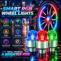 🔥Smart RGB Wheel Lights – Motion-Activated Night Glow for Cars, Motorcycles & Bikes🚲🌟