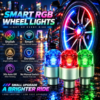 🔥Smart RGB Wheel Lights – Motion-Activated Night Glow for Cars, Motorcycles & Bikes🚲🌟