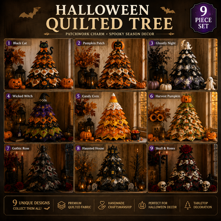Haunted House - DIY Halloween Theme Quilted Fabric Tree Kit