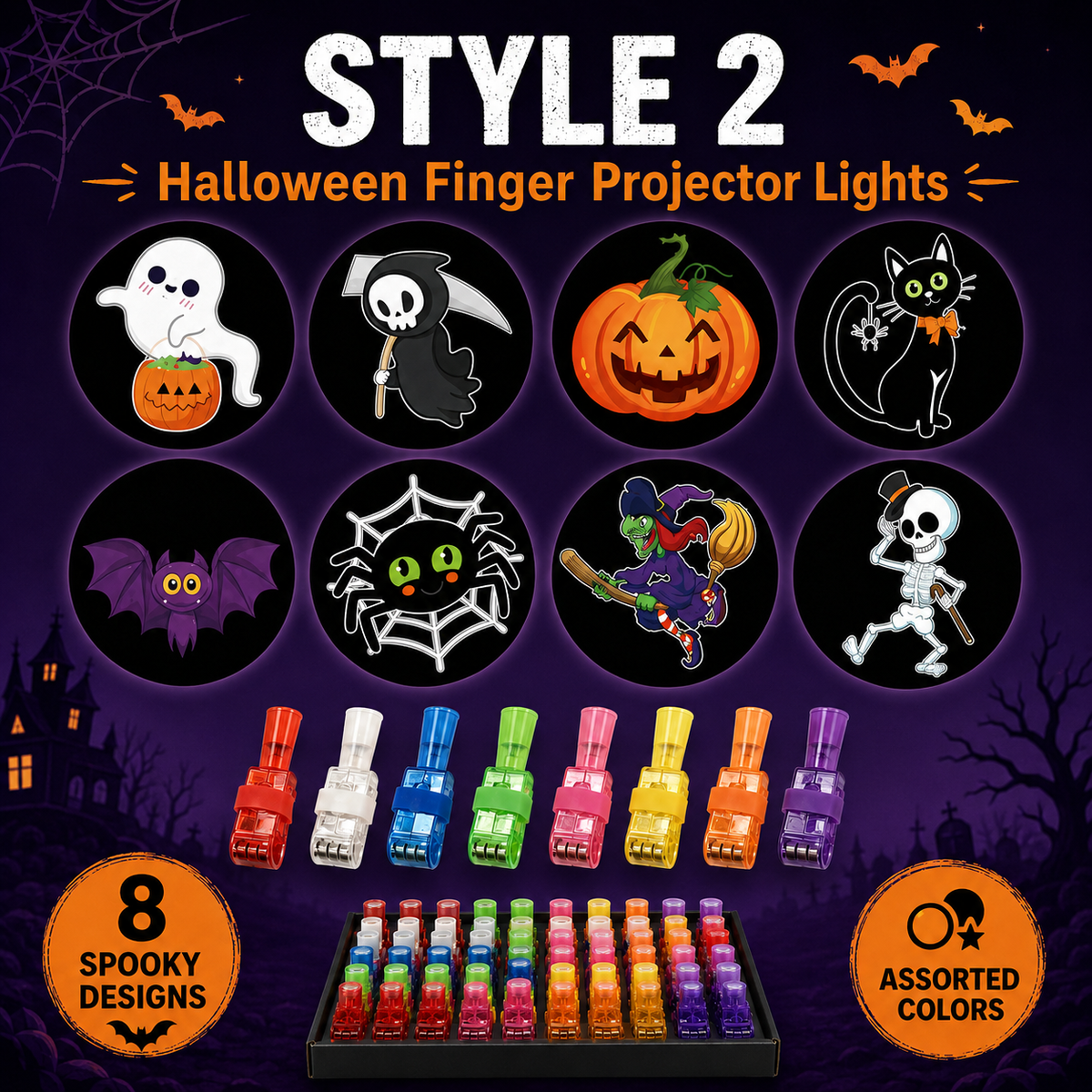 🎃36PCS  Halloween Finger Projector Lights 🎃– Mini Pattern Projector