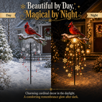 ❤️ Cardinal Memory Fountain – Lighted Christmas Remembrance Garden Decor