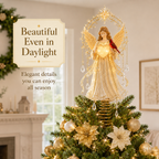 🔥Last Day 45% OFF✨ Lighted Angel Christmas Tree Topper with Cardina