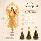 🔥Last Day 45% OFF✨ Lighted Angel Christmas Tree Topper with Cardina