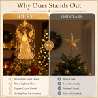 🔥Last Day 45% OFF✨ Lighted Angel Christmas Tree Topper with Cardina