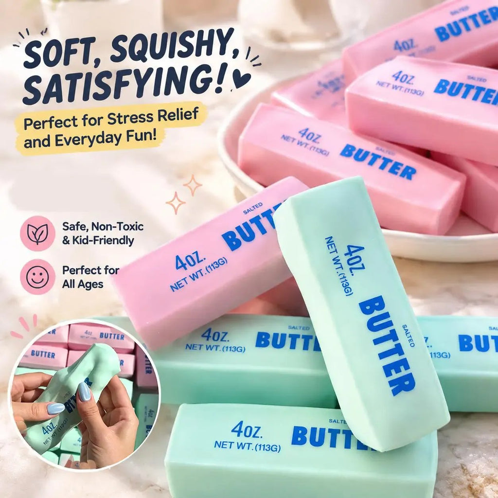 Hot Sale Crunchy Sound Butter Bar Squishy Toy - Soft Squeeze Fidget Toy
