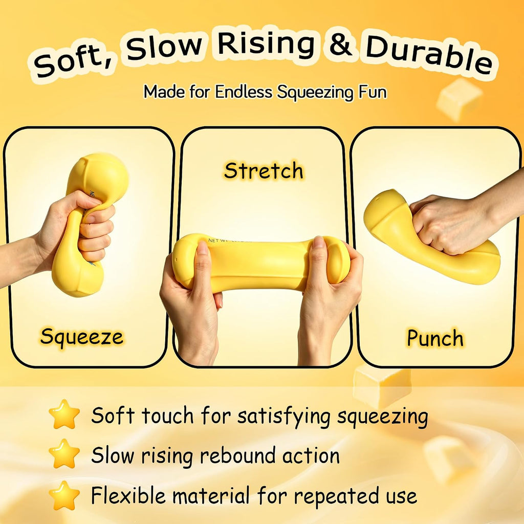 Hot Sale Crunchy Sound Butter Bar Squishy Toy - Soft Squeeze Fidget Toy
